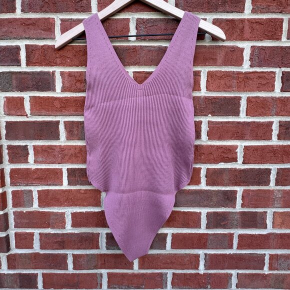 Wishlist Vici Use It or Lose It Ribbed Bodysuit Medium Pink Red Bean - Picture 2 of 9